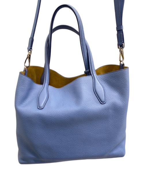 TOD'S（トッズ）TOD'S (トッズ) リバーシブルトート スカイブルー×ベージュの古着・服飾アイテム