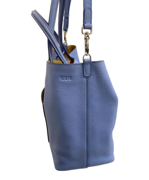 TOD'S（トッズ）TOD'S (トッズ) リバーシブルトート スカイブルー×ベージュの古着・服飾アイテム