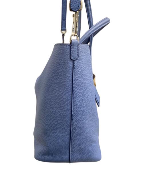 TOD'S（トッズ）TOD'S (トッズ) リバーシブルトート スカイブルー×ベージュの古着・服飾アイテム