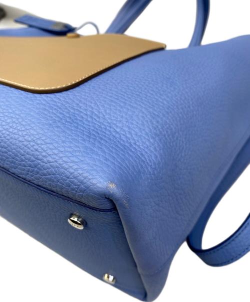 TOD'S（トッズ）TOD'S (トッズ) リバーシブルトート スカイブルー×ベージュの古着・服飾アイテム