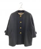 Traditional Weatherwearトラディショナルウェザーウェア）の古着「MALTON ノーカラーコート」｜ブラック