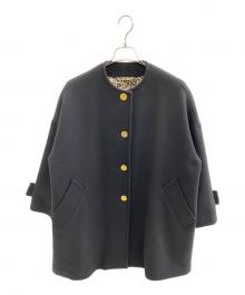 Traditional Weatherwear（トラディショナルウェザーウェア）の古着「MALTON ノーカラーコート」｜ブラック