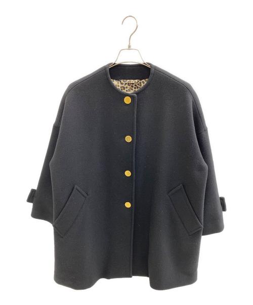 Traditional Weatherwear（トラディショナルウェザーウェア）Traditional Weatherwear (トラディショナルウェザーウェア) MALTON ノーカラーコート ブラック サイズ:34の古着・服飾アイテム