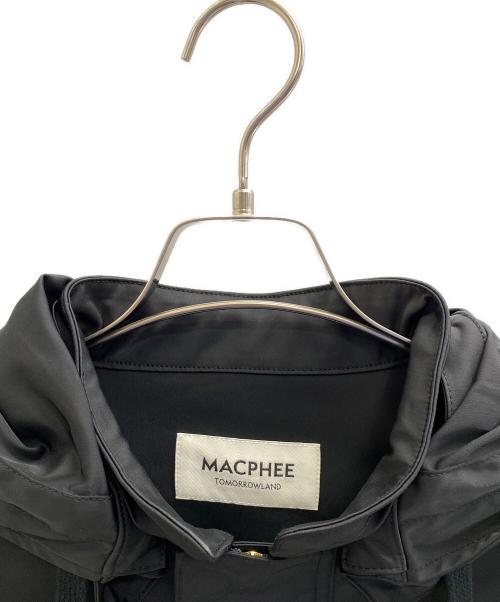 MACPHEE（マカフィー）MACPHEE (マカフィー) ダブルサテン フーディーブルゾン ブラック サイズ:36の古着・服飾アイテム