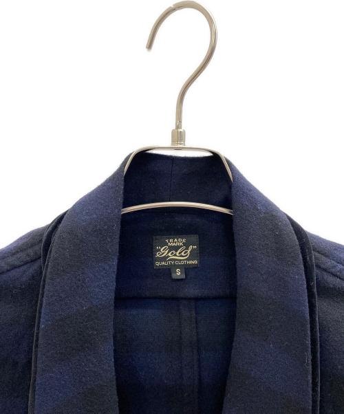 TRADE MARK GOLD（トレードマークゴールド）TRADE MARK GOLD (トレードマークゴールド) ロングカーディガン ネイビー サイズ:Sの古着・服飾アイテム