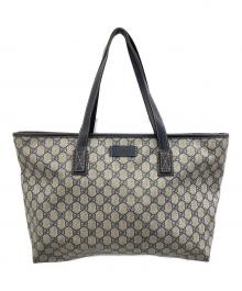 GUCCI（グッチ）の古着「トートバッグGGスプリーム」｜ベージュ×ネイビー