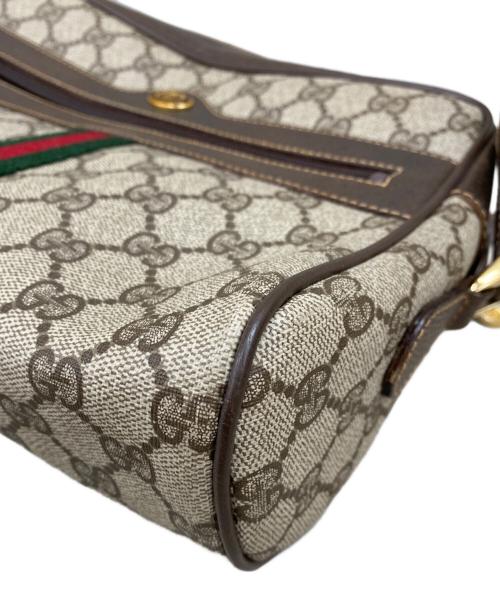 GUCCI（グッチ）GUCCI (グッチ) ショルダーバッグOLD GUCCI Accessory Collectionシェリーライン ブラウン×ベージュの古着・服飾アイテム