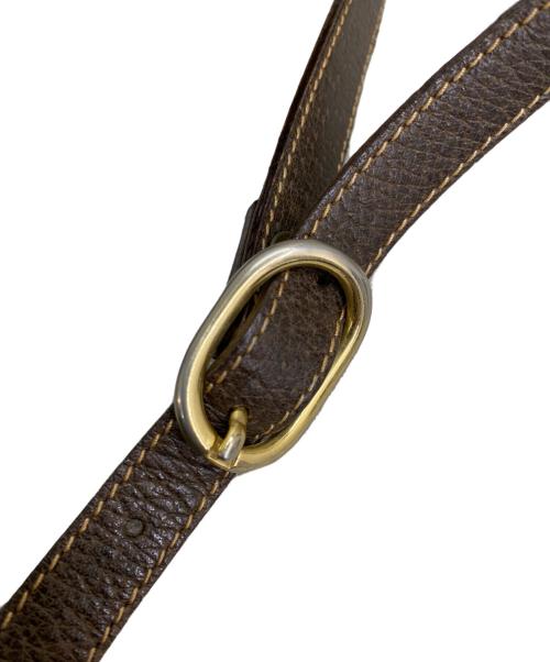 GUCCI（グッチ）GUCCI (グッチ) ショルダーバッグOLD GUCCI Accessory Collectionシェリーライン ブラウン×ベージュの古着・服飾アイテム