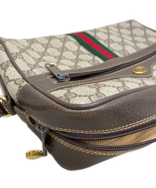 GUCCI（グッチ）GUCCI (グッチ) ショルダーバッグOLD GUCCI Accessory Collectionシェリーライン ブラウン×ベージュの古着・服飾アイテム
