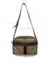 GUCCI (グッチ) ショルダーバッグOLD GUCCI Accessory Collectionシェリーライン ブラウン×ベージュ：33000円