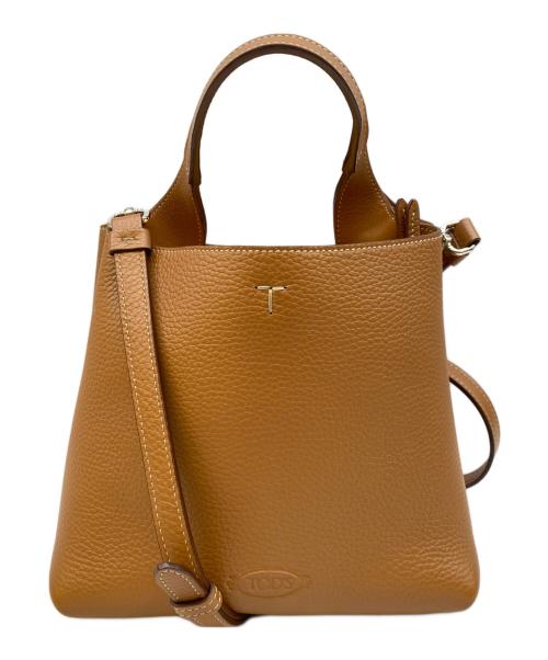 TOD'S（トッズ）TOD'S (トッズ) FLORIDA DOUBLE MICRO Tタイムレスミニ ブラウンの古着・服飾アイテム