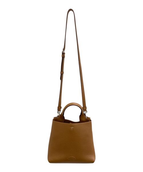 TOD'S（トッズ）TOD'S (トッズ) FLORIDA DOUBLE MICRO Tタイムレスミニ ブラウンの古着・服飾アイテム