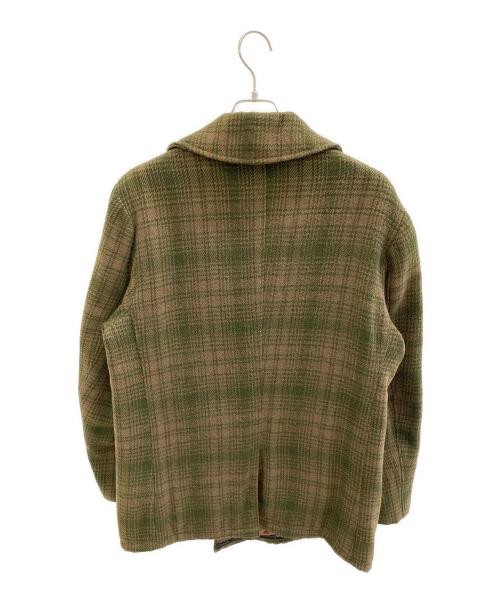 u.s.740N PEA JACKET（ユー・エス・ナナーヨンゼロ・エヌ・ピー・ジャケット）u.s.740N PEA JACKET (ユー・エス・ナナーヨンゼロ・エヌ・ピー・ジャケット) Pコート ブラウン×グリーン サイズ:38の古着・服飾アイテム