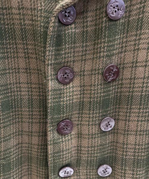 u.s.740N PEA JACKET（ユー・エス・ナナーヨンゼロ・エヌ・ピー・ジャケット）u.s.740N PEA JACKET (ユー・エス・ナナーヨンゼロ・エヌ・ピー・ジャケット) Pコート ブラウン×グリーン サイズ:38の古着・服飾アイテム