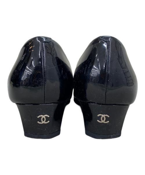 CHANEL（シャネル）CHANEL (シャネル) エナメルパンプス ブラック サイズ:36Cの古着・服飾アイテム