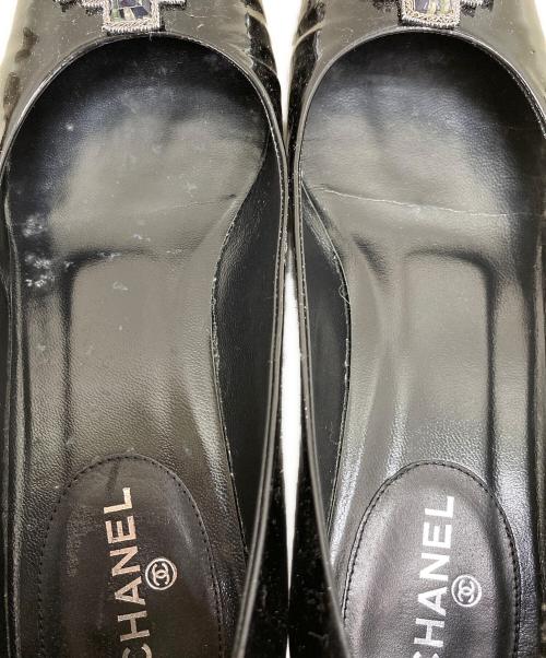 CHANEL（シャネル）CHANEL (シャネル) エナメルパンプス ブラック サイズ:36Cの古着・服飾アイテム