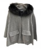 PRADAプラダ）の古着「14AW ブルーフォックスファー ニットカーディガン」｜グレー