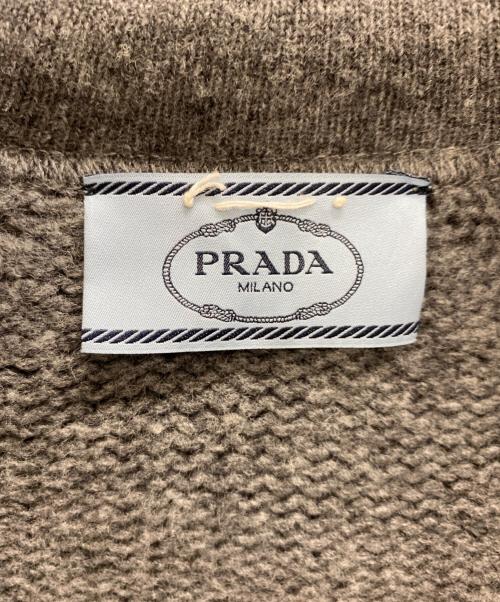 PRADA（プラダ）PRADA (プラダ) 14AW ブルーフォックスファー ニットカーディガン グレー サイズ:M（40）の古着・服飾アイテム