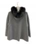 PRADA (プラダ) 14AW ブルーフォックスファー ニットカーディガン グレー サイズ:M（40）：16000円