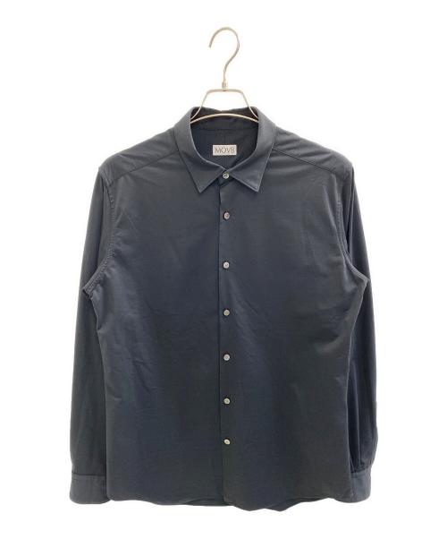 movb（モーヴ）movb (モーヴ) ジャストフィットセミレギュラーカラーシャツ ブラック サイズ:50（L）の古着・服飾アイテム