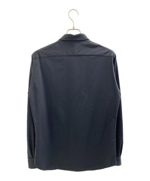 movb（モーヴ）movb (モーヴ) ジャストフィットセミレギュラーカラーシャツ ブラック サイズ:50（L）の古着・服飾アイテム