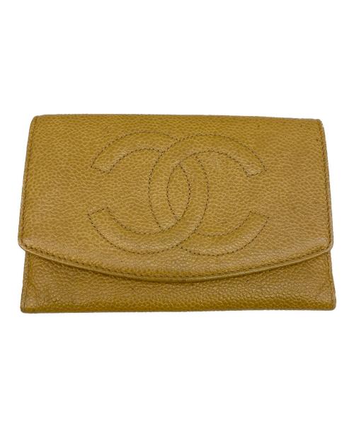 CHANEL（シャネル）CHANEL (シャネル) 2つ折り財布 オレンジの古着・服飾アイテム
