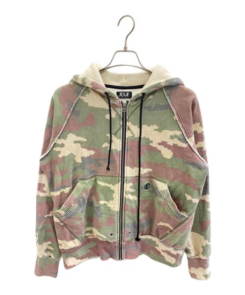 Fake Ass Flowers（フェイク アス フラワーズ）Fake Ass Flowers (フェイク アス フラワーズ) 2024SS AGED ZIP UP HOODIE アイボリー サイズ:1の古着・服飾アイテム