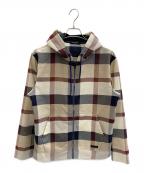BLACK LABEL CRESTBRIDGEブラックレーベル クレストブリッジ）の古着「ジップパーカー」｜ベージュ×ネイビー