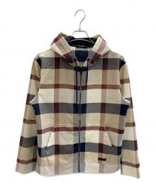 BLACK LABEL CRESTBRIDGE（ブラックレーベル クレストブリッジ）の古着「ジップパーカー」｜ベージュ×ネイビー