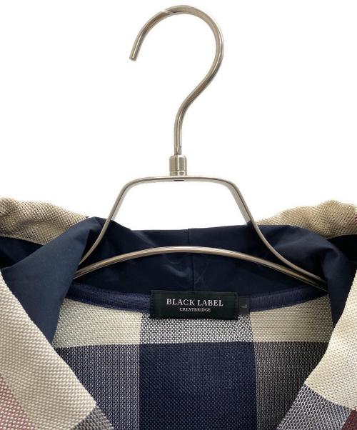 BLACK LABEL CRESTBRIDGE（ブラックレーベル クレストブリッジ）BLACK LABEL CRESTBRIDGE (ブラックレーベル クレストブリッジ) ジップパーカー ベージュ×ネイビー サイズ:Lの古着・服飾アイテム