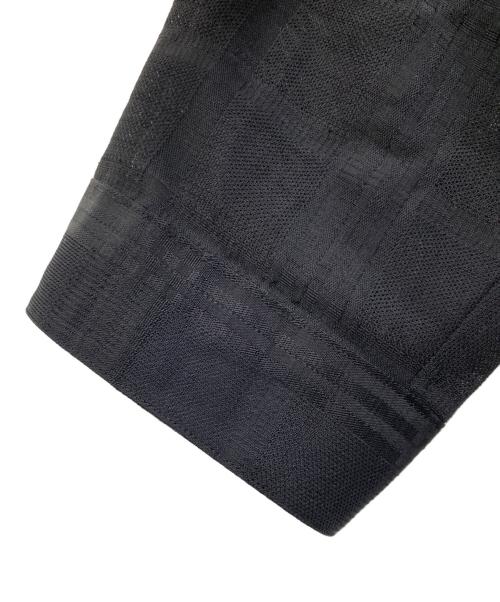 BLACK LABEL CRESTBRIDGE（ブラックレーベル クレストブリッジ）BLACK LABEL CRESTBRIDGE (ブラックレーベル クレストブリッジ) シアーシャドーチェックスリークォーターシャツ ブラック サイズ:Lの古着・服飾アイテム