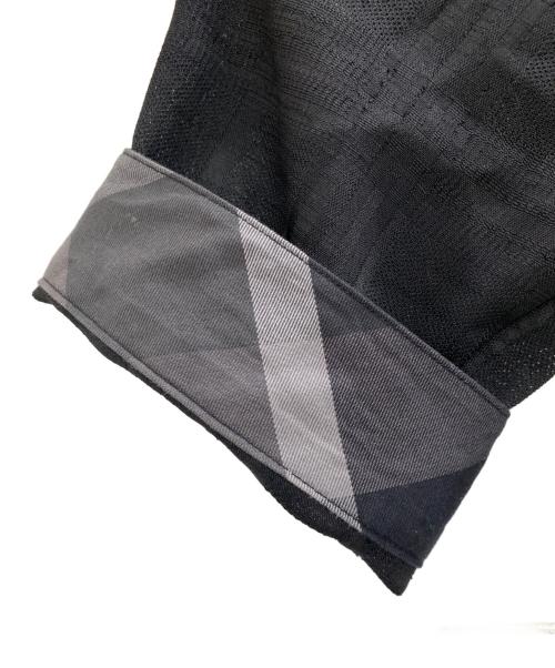 BLACK LABEL CRESTBRIDGE（ブラックレーベル クレストブリッジ）BLACK LABEL CRESTBRIDGE (ブラックレーベル クレストブリッジ) シアーシャドーチェックスリークォーターシャツ ブラック サイズ:Lの古着・服飾アイテム
