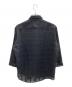 BLACK LABEL CRESTBRIDGE (ブラックレーベル クレストブリッジ) シアーシャドーチェックスリークォーターシャツ ブラック サイズ:L：6000円
