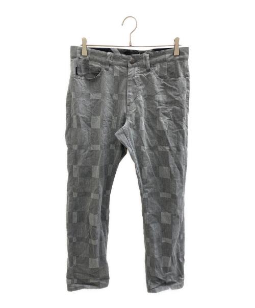 BLACK LABEL CRESTBRIDGE（ブラックレーベル クレストブリッジ）BLACK LABEL CRESTBRIDGE (ブラックレーベル クレストブリッジ) シャドークレストブリッジチェック5ポケットパンツ グレー サイズ:Lの古着・服飾アイテム