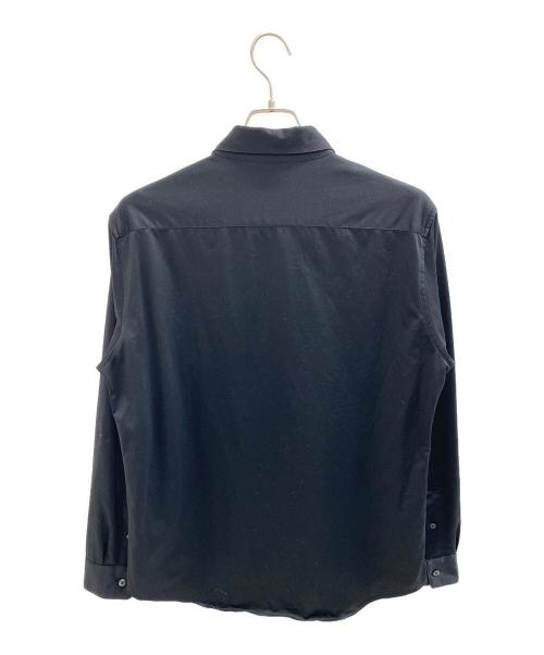 BLACK LABEL CRESTBRIDGE（ブラックレーベル クレストブリッジ）BLACK LABEL CRESTBRIDGE (ブラックレーベル クレストブリッジ) パーシャルチェックツイルジャージーシャツ ブラック サイズ:Lの古着・服飾アイテム