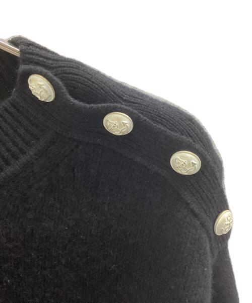 GALERIE VIE（ギャルリーヴィー）GALERIE VIE (ギャルリーヴィー) ファインウール クルーネックプルオーバー ブラック サイズ:Sの古着・服飾アイテム