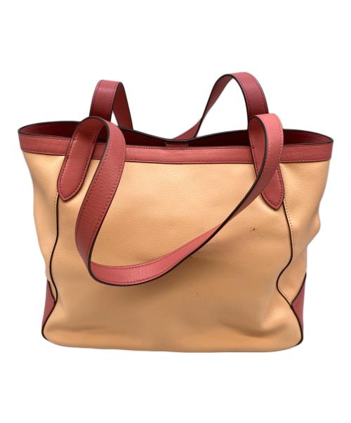 COACH（コーチ）COACH (コーチ) Colorblock With Horse And Carriage Tote オレンジ×ピンクの古着・服飾アイテム