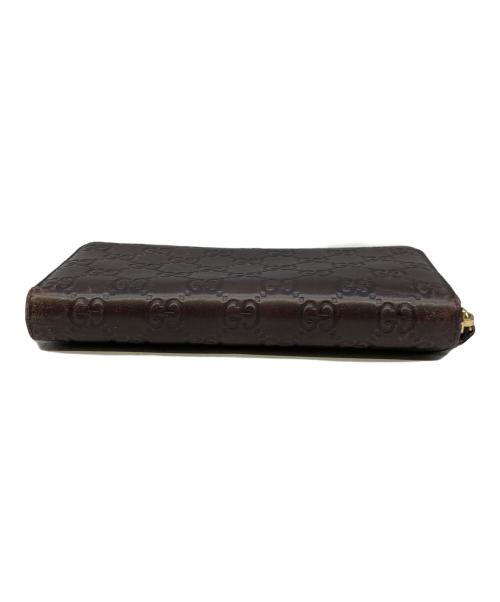 GUCCI（グッチ）GUCCI (グッチ) ラウンドファスナー財布 ダークブラウンの古着・服飾アイテム