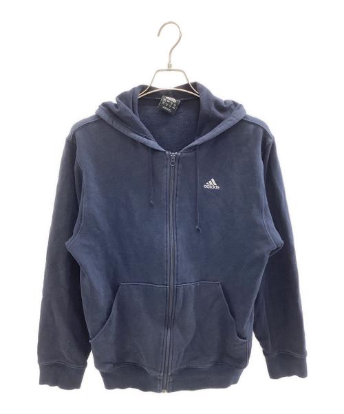 adidas（アディダス）adidas (アディダス) ジップパーカー ネイビー サイズ:Lの古着・服飾アイテム