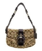 COACHコーチ）の古着「シグネチャー　ワンショルダーバッグ」｜ブラウン