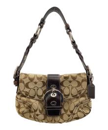 COACH（コーチ）の古着「シグネチャー　ワンショルダーバッグ」｜ブラウン
