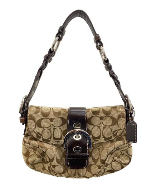 COACH（コーチ）COACH (コーチ) シグネチャー　ワンショルダーバッグ ブラウンの古着・服飾アイテム