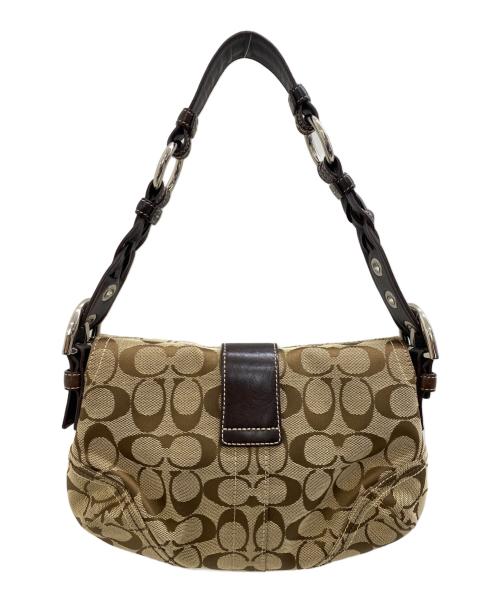 COACH（コーチ）COACH (コーチ) シグネチャー　ワンショルダーバッグ ブラウンの古着・服飾アイテム