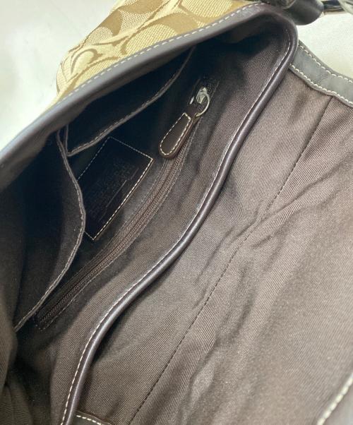 COACH（コーチ）COACH (コーチ) シグネチャー　ワンショルダーバッグ ブラウンの古着・服飾アイテム