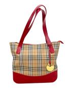 Burberry'sバーバリーズ）の古着「トートバッグ　ノバチェック」｜ブラウン×レッド
