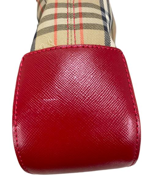 Burberry's（バーバリーズ）Burberry's (バーバリーズ) トートバッグ　ノバチェック ブラウン×レッドの古着・服飾アイテム