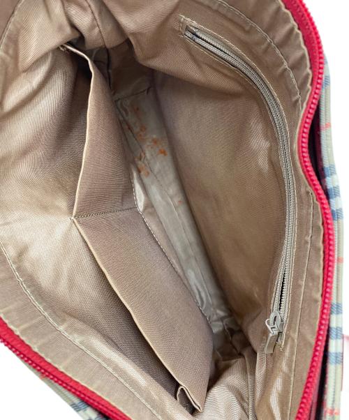 Burberry's（バーバリーズ）Burberry's (バーバリーズ) トートバッグ　ノバチェック ブラウン×レッドの古着・服飾アイテム