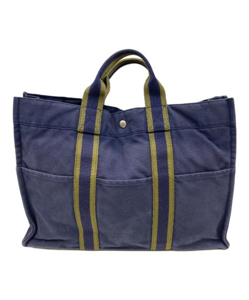 HERMES（エルメス）HERMES (エルメス) トートバッグ ネイビーの古着・服飾アイテム