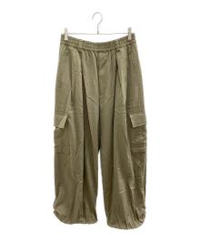 MAISON SPECIAL（メゾンスペシャル）の古着「23AW Prime-Wide Wool Chambray Cargo Pants」｜グリーン