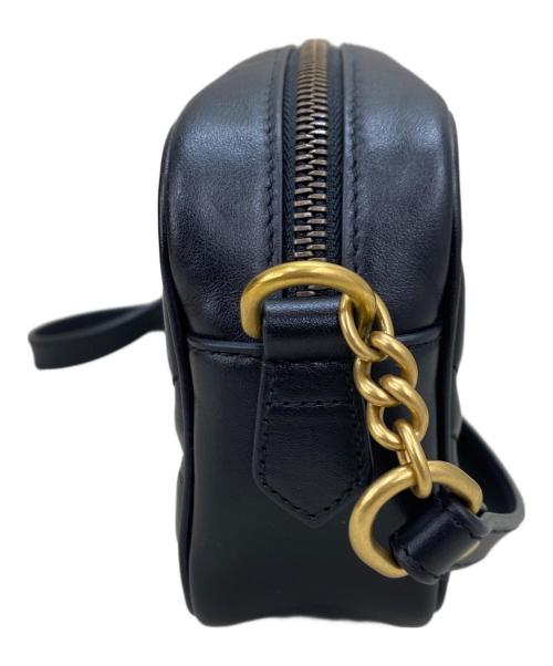 GUCCI（グッチ）GUCCI (グッチ) GGマーモント キルティング ミニバッグ / スモールカメラバッグ ブラックの古着・服飾アイテム